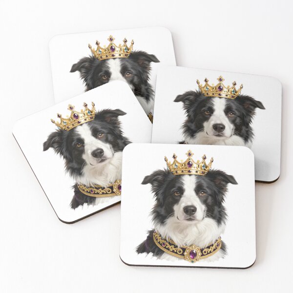 Item preview, Border Collie King Crown Dog Portrait | Regal Royal Border Collie Art Print designed and sold by Fur Honcho.