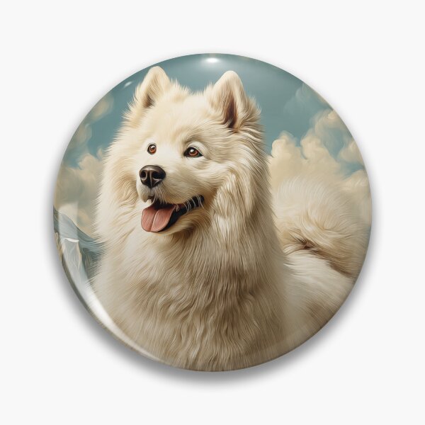 Item preview, Samoyed Dog in Mountain Landscape designed and sold by PetsArt.