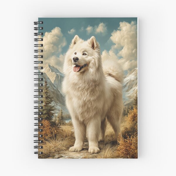 Item preview, Samoyed Dog in Mountain Landscape designed and sold by PetsArt.