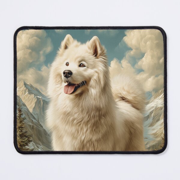 Item preview, Samoyed Dog in Mountain Landscape designed and sold by PetsArt.