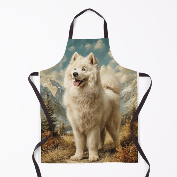 Item preview, Samoyed Dog in Mountain Landscape designed and sold by PetsArt.