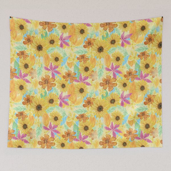 Item preview, Vintage Sun-Drenched Sunflower Floral designed and sold by FeeArtDesign.