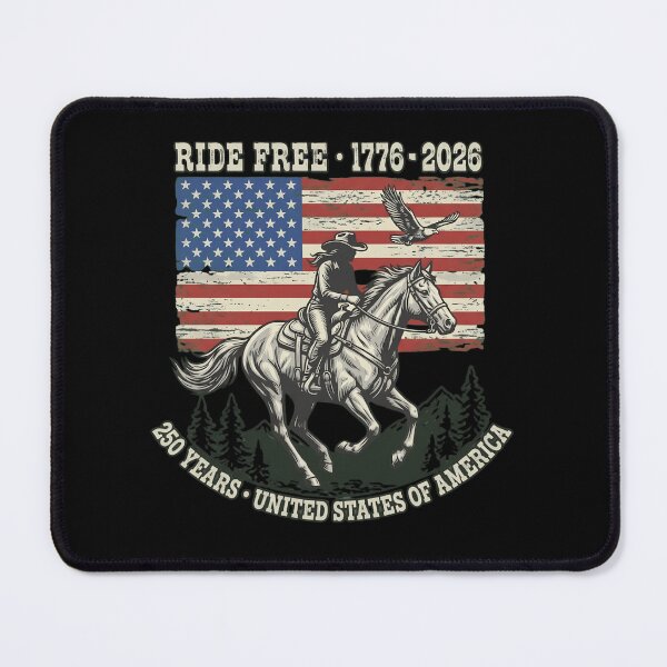 Item preview, America 250 Years Ride Free 1776-2026 Patriotic Cowgirl Vintage Eagle designed and sold by haitrieuic96.
