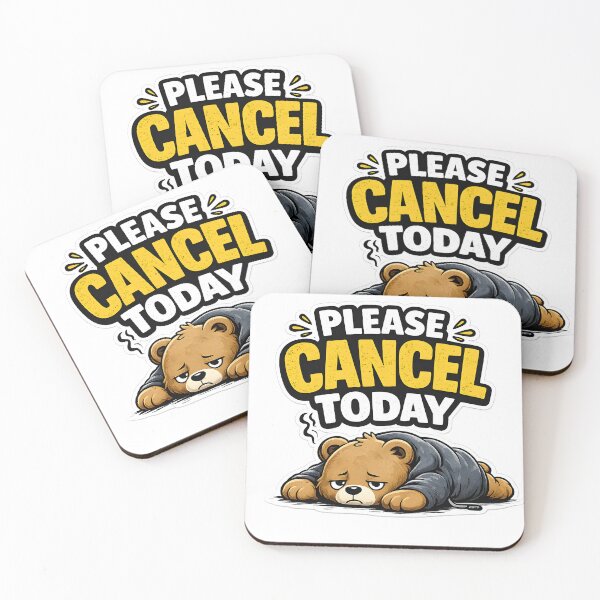 Item preview, Please Cancel Today Cute Bear Meme Introvert Cancel Plans Funny Sticker designed and sold by TheLazyVibe.