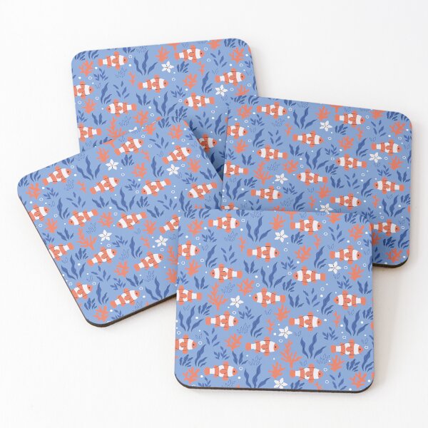 Item preview, clownfish, corals, and seaweed designed and sold by burbura.