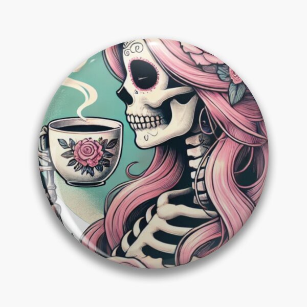 Item preview, Floral Skeleton Rose Gothic Art designed and sold by InkNovaLab.