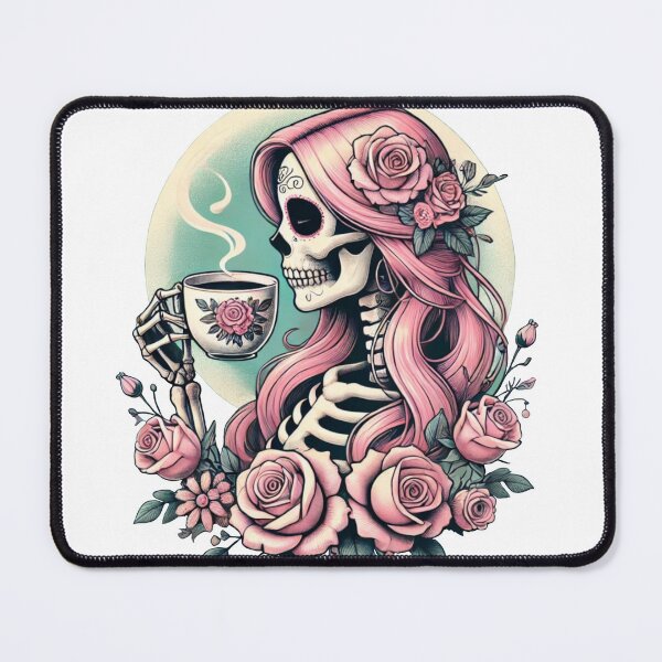 Item preview, Floral Skeleton Rose Gothic Art designed and sold by InkNovaLab.