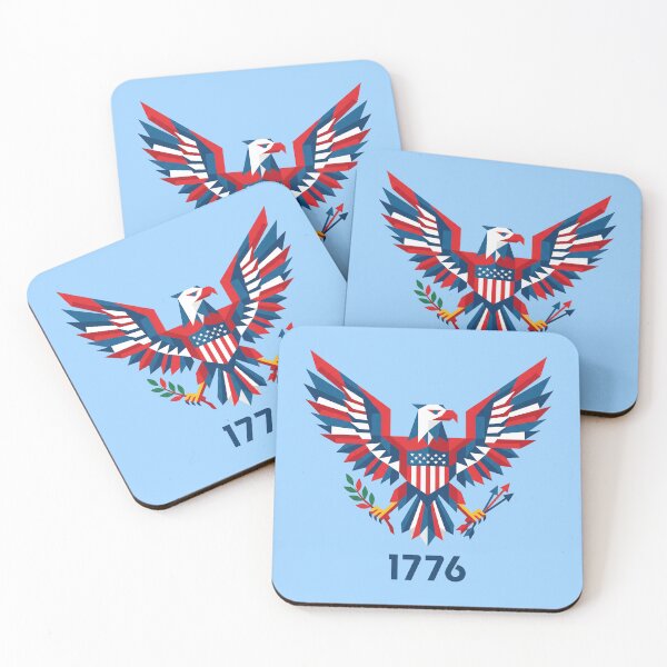 Item preview, 1776 Bauhaus Geometric Eagle Patriotic 4th of July Modernist Americana Art designed and sold by Cozy-Old-Pub.