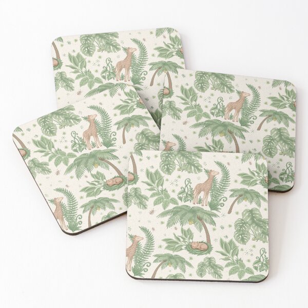 Item preview, Sweet Jungle: Sleeping Giraffes and Felines designed and sold by Nekogobido.