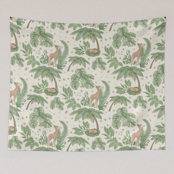 Item preview, Sweet Jungle: Sleeping Giraffes and Felines designed and sold by Nekogobido.