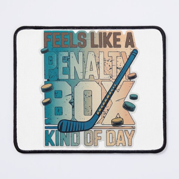 Item preview, Feels Like a Penalty Box Kind of Day Funny Vintage Hockey T-Shirt designed and sold by MerchlyMike.