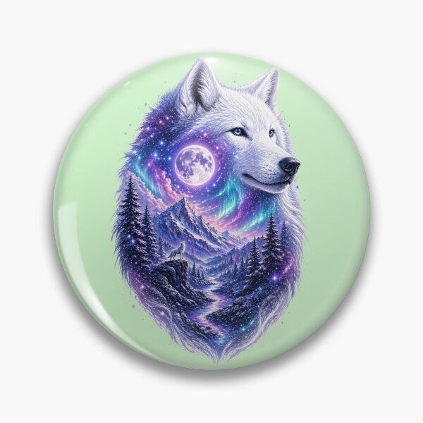 Item preview, Worlds Within Worlds: Celestial Wolf – Aurora Spirit Edition designed and sold by sunbowjp stadio.