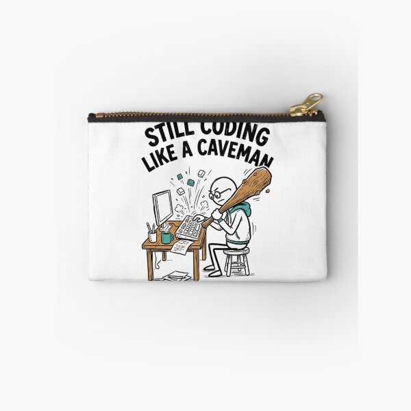Item preview, Still Coding Like a Caveman - Funny Programmer & Web Dev Humorous Illustration designed and sold by Urben Loop.