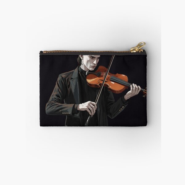 Item preview, Serath Kael - Gothic Violinist Portrait Dark Sacred Series Metal Art - LUPUS POTESTATIS Band Member designed and sold by GeoWhimsy Studio.