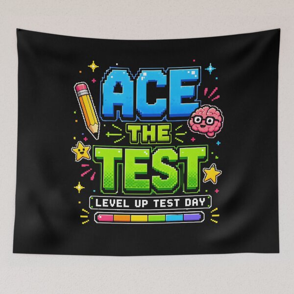 Item preview, Ace The Test – Back To School Gamer Style Motivation designed and sold by THREE LITTLE BEANS.