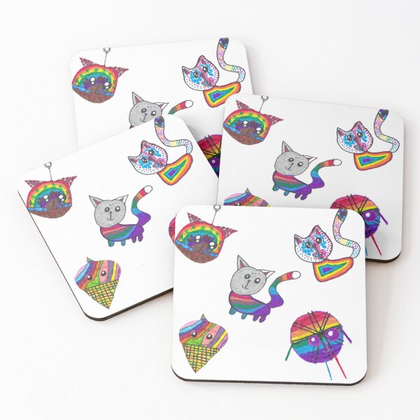 Item preview, Cute Rainbow Kittens and Sweets Sticker Pack designed and sold by nimbfeja.