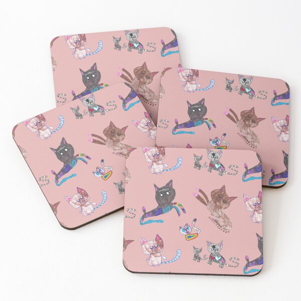 Item preview, Cute Hand Drawn Colorful Cats Sticker Set designed and sold by nimbfeja.