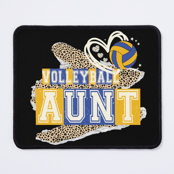 Item preview, Volleyball Aunt Leopard Blue Yellow Design designed and sold by LashondaGreen89.