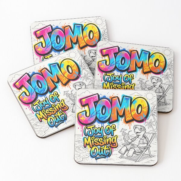 Item preview, JOMO - Joy Of Missing Out | Colorful Graffiti & Relaxing Beach Introvert Tortoise designed and sold by Drishya-Designs.