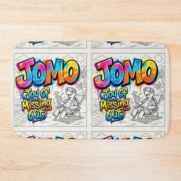 Item preview, JOMO - Joy Of Missing Out | Colorful Graffiti & Relaxing Beach Introvert Tortoise designed and sold by Drishya-Designs.