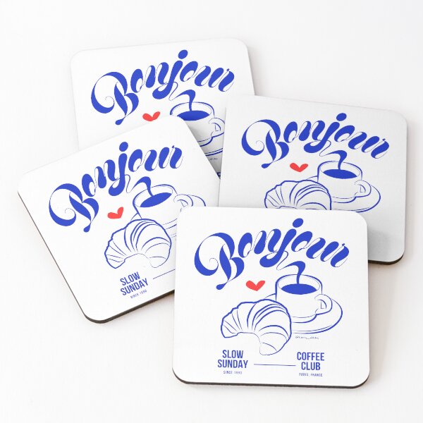 Item preview, Bonjour - Slow Sunday Coffee Club designed and sold by Karry Akiba Store.