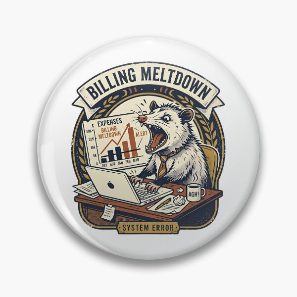 Item preview, Billing Meltdown Raccoon – Funny Office Stress & Finance Humor Design designed and sold by Urben Loop.