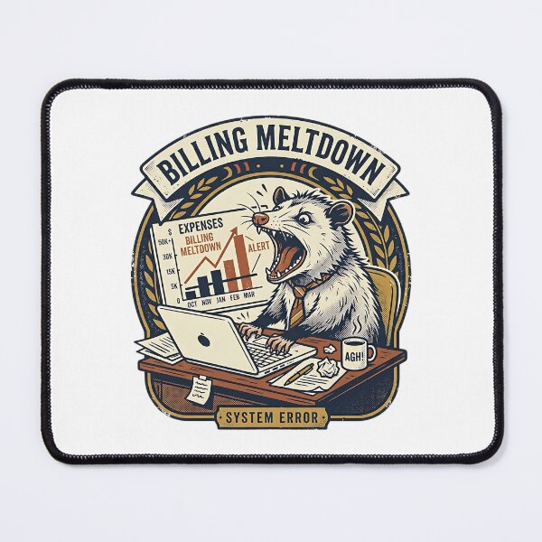 Item preview, Billing Meltdown Raccoon – Funny Office Stress & Finance Humor Design designed and sold by Urben Loop.