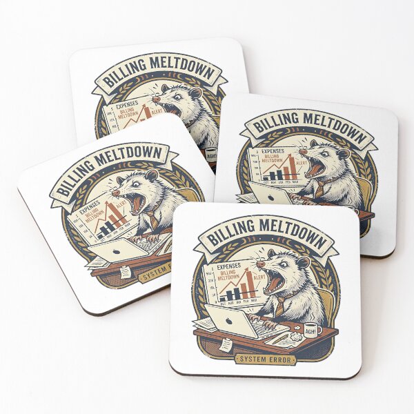 Item preview, Billing Meltdown Raccoon – Funny Office Stress & Finance Humor Design designed and sold by Urben Loop.