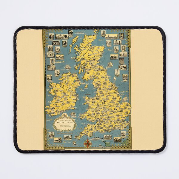 Item preview, Old Map of the British Isles - 1939 designed and sold by PetsArt.