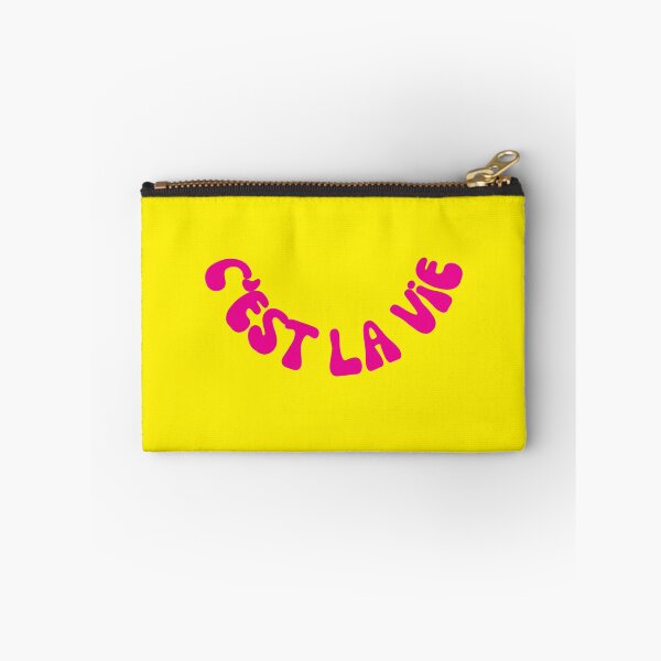 Item preview, C'est La Vie Pink Retro Wavy Typography - French Quote designed and sold by ElliDesign.