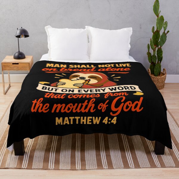 Item preview, Matthew 4:4 Man Shall Not Live On Bread Alone designed and sold by plushism.