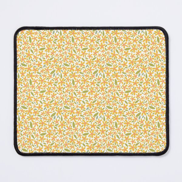 Item preview, Sunny yellow flower pattern. Tiny blossoms and green leaves designed and sold by Eridanka.