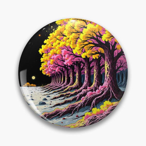 Item preview, Crimson Roots: Neon Forest Path designed and sold by Huskyyy Designs.