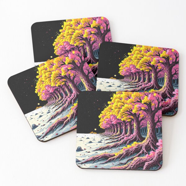 Item preview, Crimson Roots: Neon Forest Path designed and sold by Huskyyy Designs.