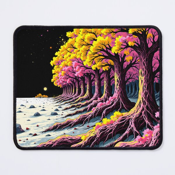 Item preview, Crimson Roots: Neon Forest Path designed and sold by Huskyyy Designs.