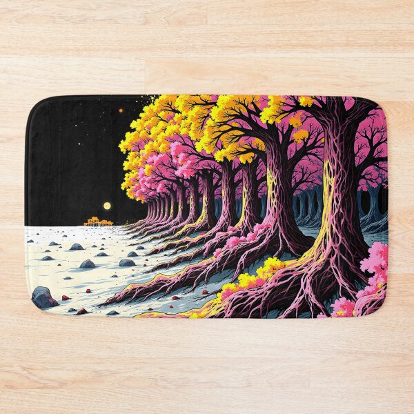 Item preview, Crimson Roots: Neon Forest Path designed and sold by Huskyyy Designs.