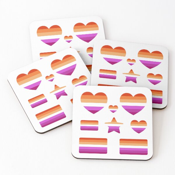 Item preview, Lesbian Pride Sticker Pack. WLW flag pack. designed and sold by CoCoArt-Ua.