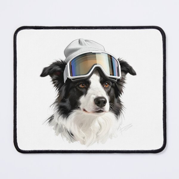 Item preview, Border Collie Snowboard Dog Portrait | Ski Goggles Border Collie Winter Art designed and sold by Fur Honcho.