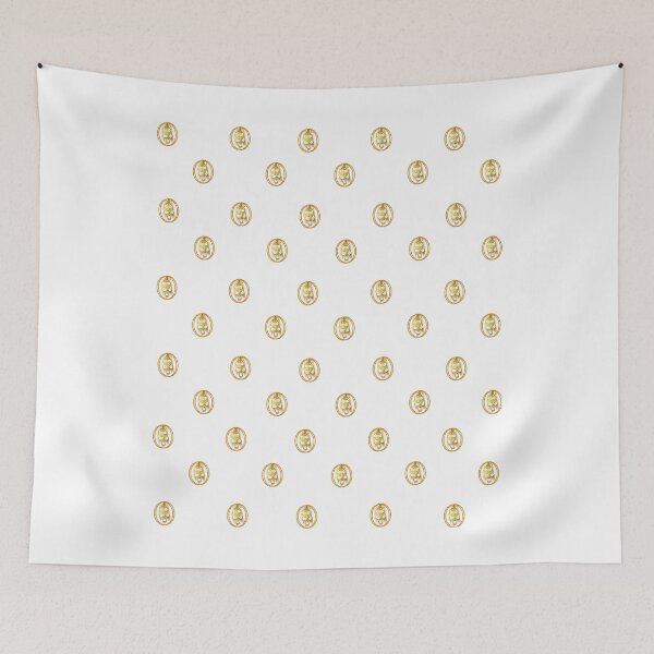 Item preview, Golden Ornate Seal Minimalist Repeating Pattern designed and sold by Rehnair.