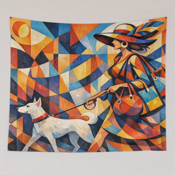 Item preview, Elegant geometric strolling scene designed and sold by Sigtrix.