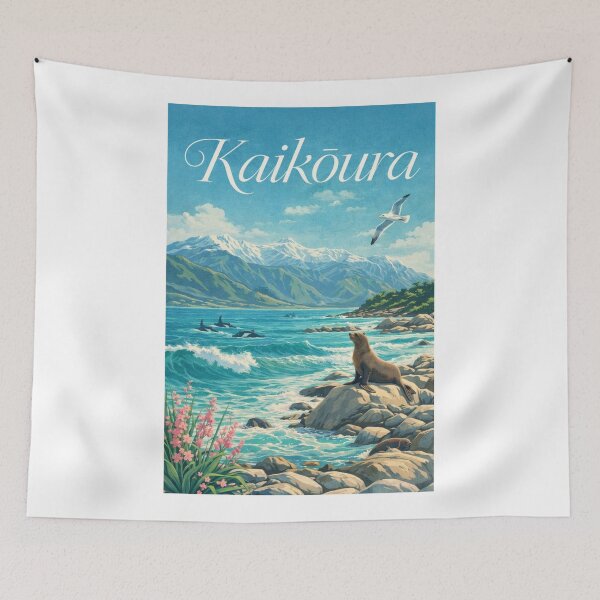 Item preview, Kaikoura Peninsula New Zealand Whale Coast Seaward Ranges Ocean Sanctuary designed and sold by Aryabek.