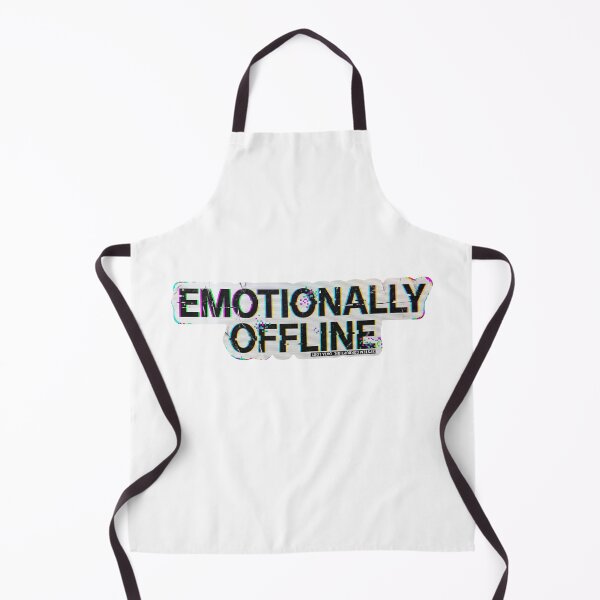 Item preview, Emotionally Offline Glitch Sticker | Edgy Streetwear Typography designed and sold by designerr23 ⭐⭐⭐⭐⭐.