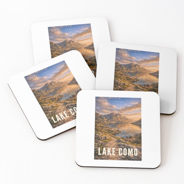 Item preview, Lake Como Italy – Cinematic Golden Hour Travel Poster designed and sold by MyTutina.
