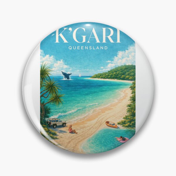 Item preview, K'gari Queensland Fraser Island Great Sandy Strait Champagne Pools Coastal Escape designed and sold by Aryabek.