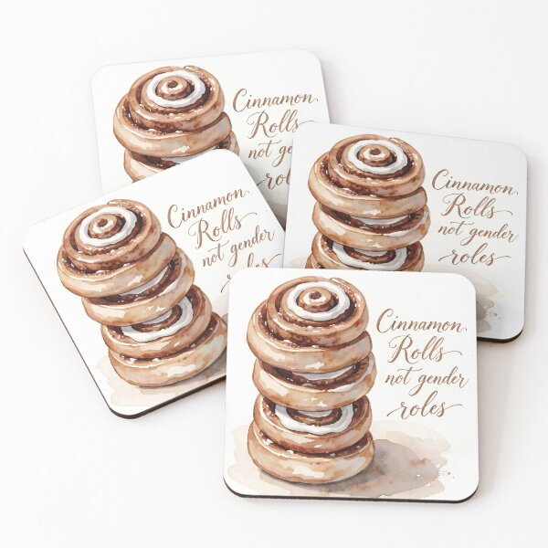Item preview, Cinnamon Rolls Not Gender Roles – Sweet Feminist Calligraphy Design designed and sold by EmeraldeaArt.