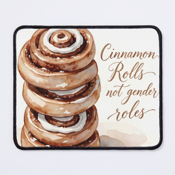 Item preview, Cinnamon Rolls Not Gender Roles – Sweet Feminist Calligraphy Design designed and sold by EmeraldeaArt.