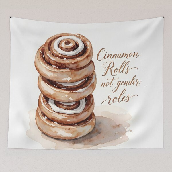 Item preview, Cinnamon Rolls Not Gender Roles – Sweet Feminist Calligraphy Design designed and sold by EmeraldeaArt.