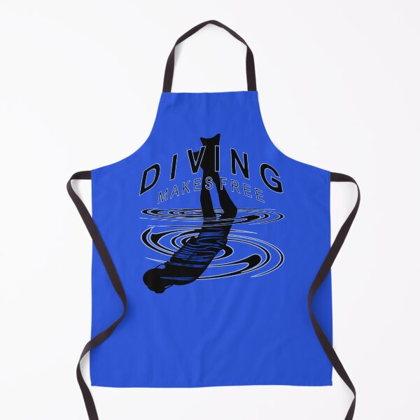 Item preview, Diving makes you free - designer logo with diver and waves designed and sold by Segasprojects.