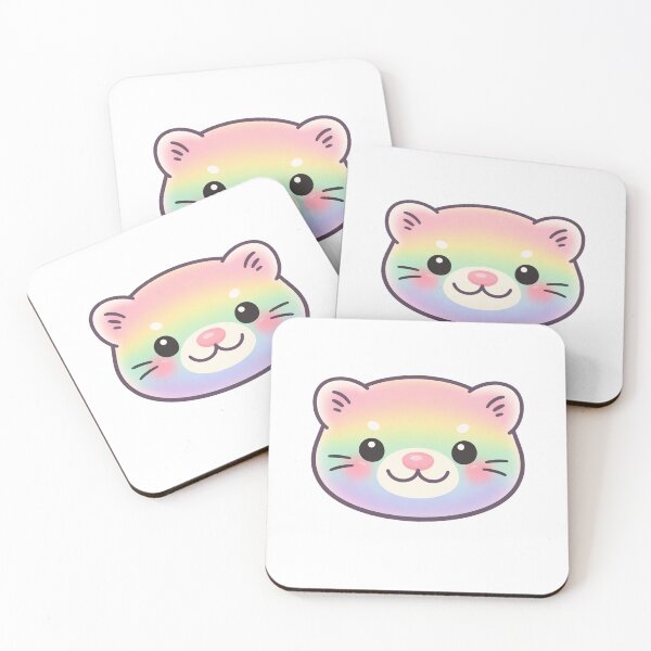 Item preview, Rainbow Pastel Kawaii Otter Face designed and sold by Owcomm.