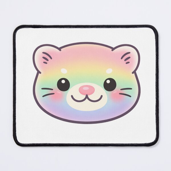 Item preview, Rainbow Pastel Kawaii Otter Face designed and sold by Owcomm.